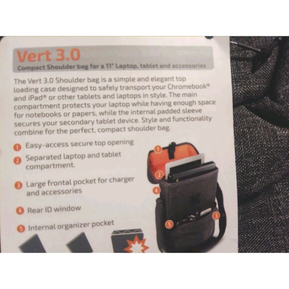 Higher Ground Vert 3.0 Chromebook & Laptop Bag Shoulder Bag Fits 11 Inch - Picture 9 of 9